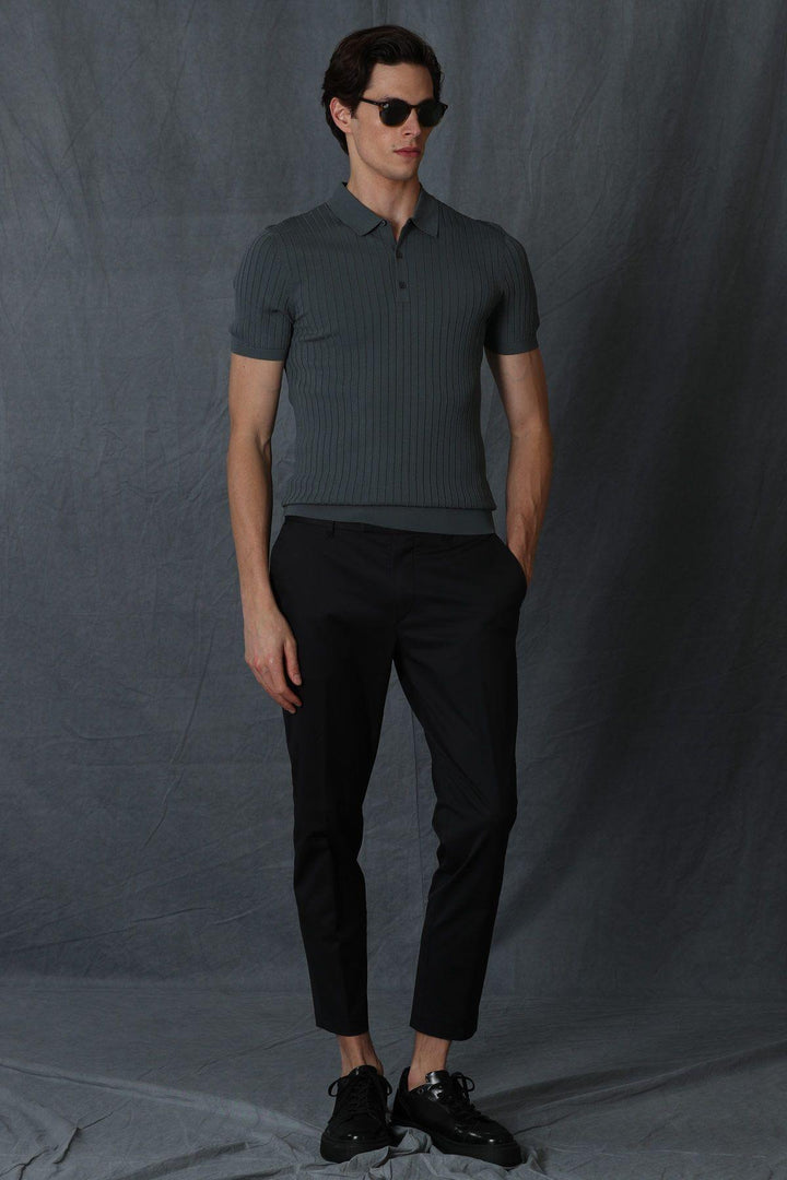 Alvi Smart Men's Chino Trousers: The Ultimate Blend of Style and Comfort in Sleek Black - Texmart