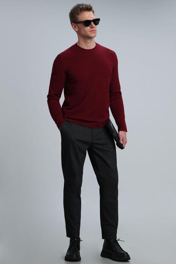 Burgundy Blend Men's Sweater - Texmart