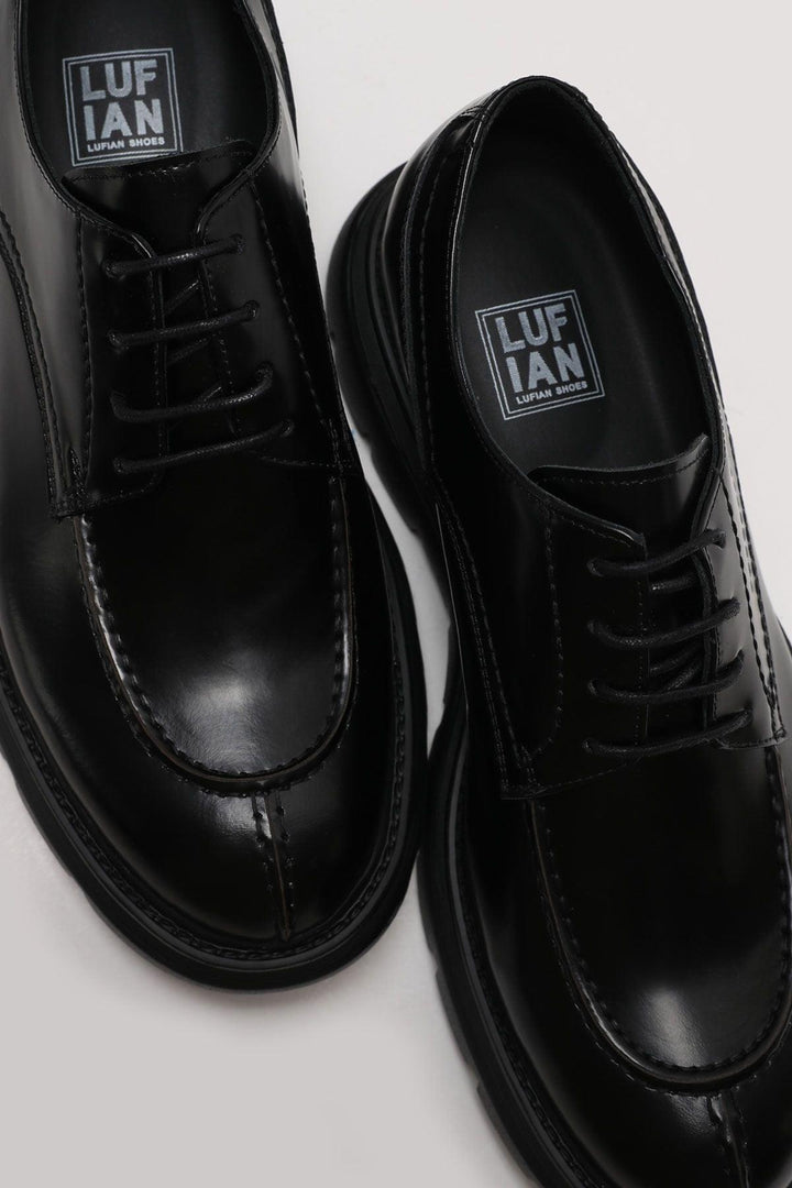 Classic Elegance: Black Leather Men's Shoes by Dennis - Texmart