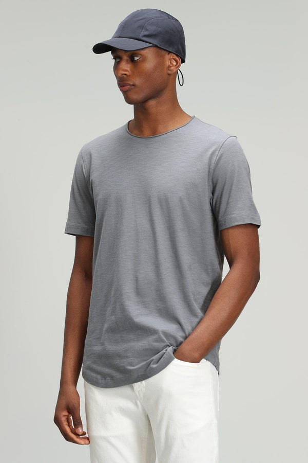 Classic Gray Cotton Knit Men's T-Shirt - The Essential Wardrobe Staple - Texmart