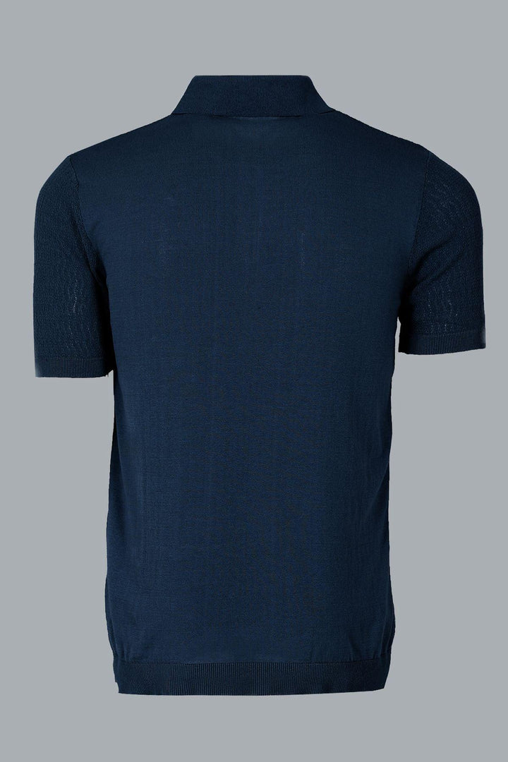 Classic Navy Blue Cotton Polo Shirt for Men: Timeless Style and Comfort - Texmart