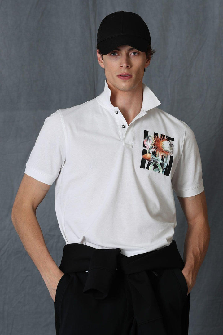 Classic White Cotton Blend Polo Shirt for Men - The Ultimate Comfort and Style Blend - Texmart