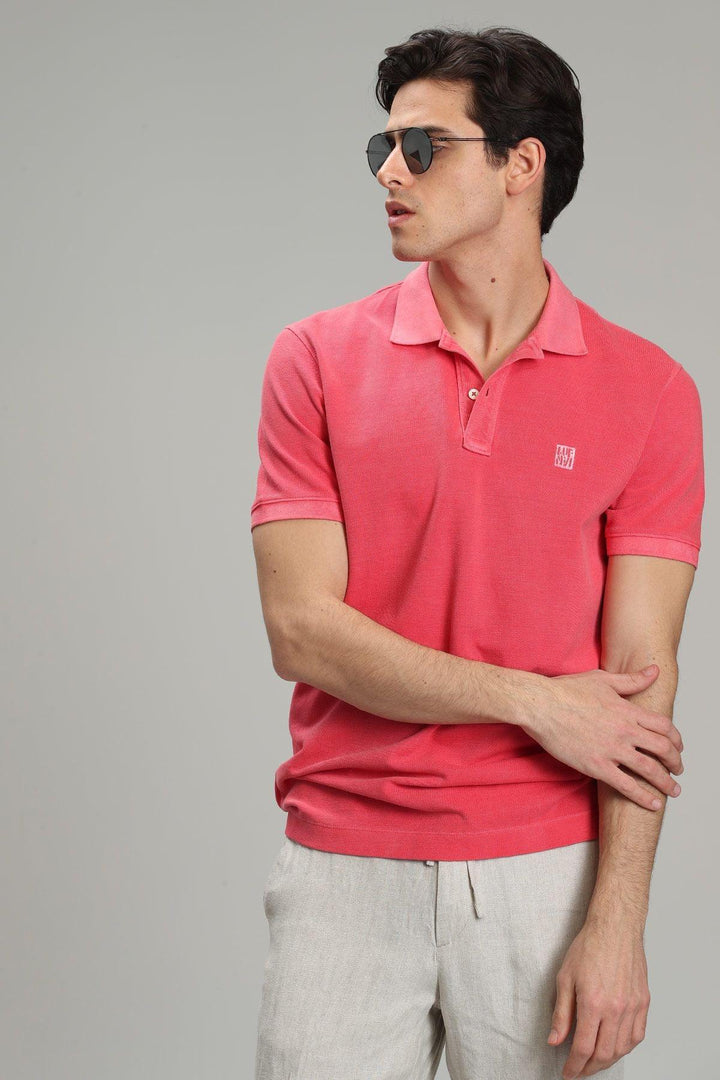 Coral Crush Men's Cotton Polo Neck Sports T-Shirt: A Vibrant and Versatile Wardrobe Essential - Texmart