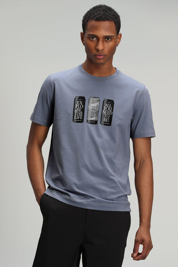 Dark Gray Graphic Bliss Men's T-Shirt: Comfort, Style, and Individuality Combined - Texmart