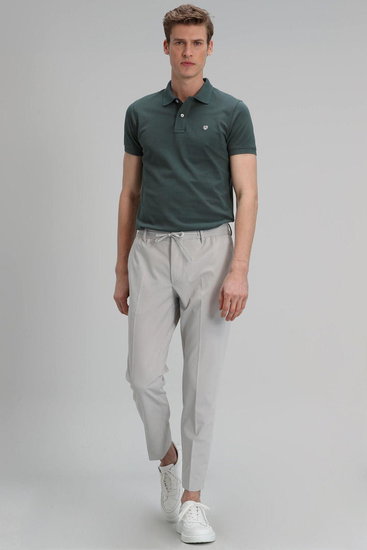 Dark Green Cotton Knit Polo Shirt for Men - Stylish Comfort with a Touch of Sophistication - Texmart