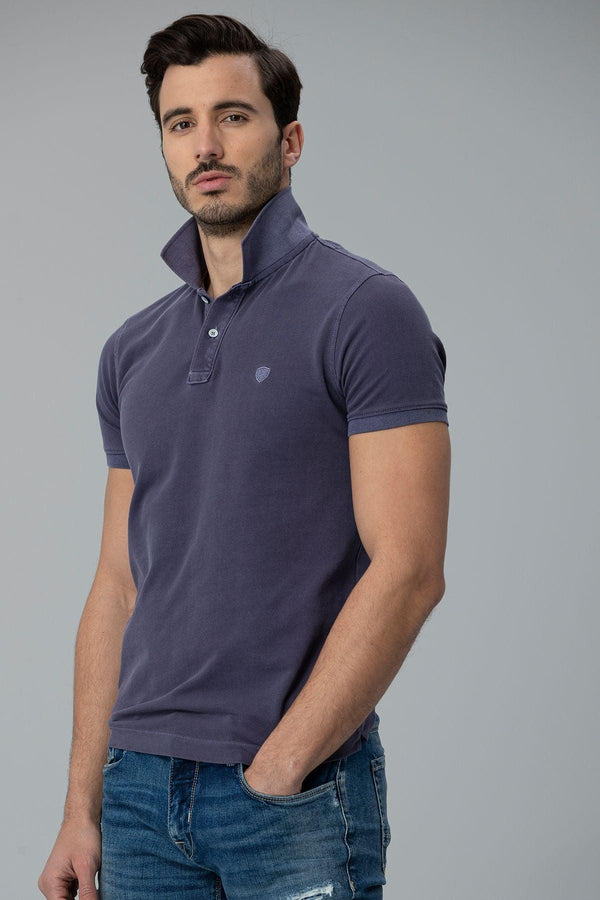Dark Purple Cotton Knit Sports Polo Men's T-Shirt - Elevate Your Style with Comfort and Versatility - Texmart