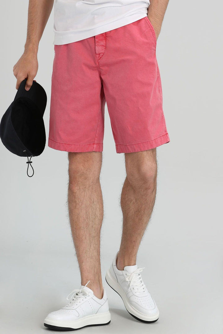 Dusty Rose Slim Fit Men's Chino Shorts by Zegler Sports: Comfort and Style Combined - Texmart