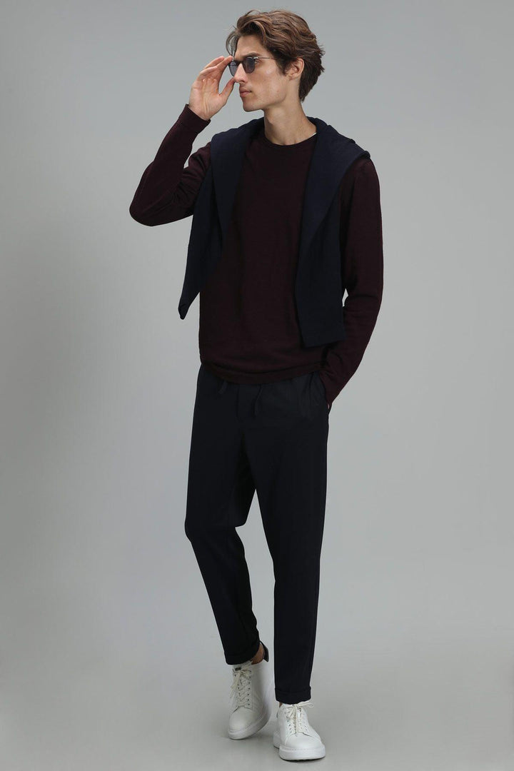 Elegant Wool Blend Men's Sweater - Texmart