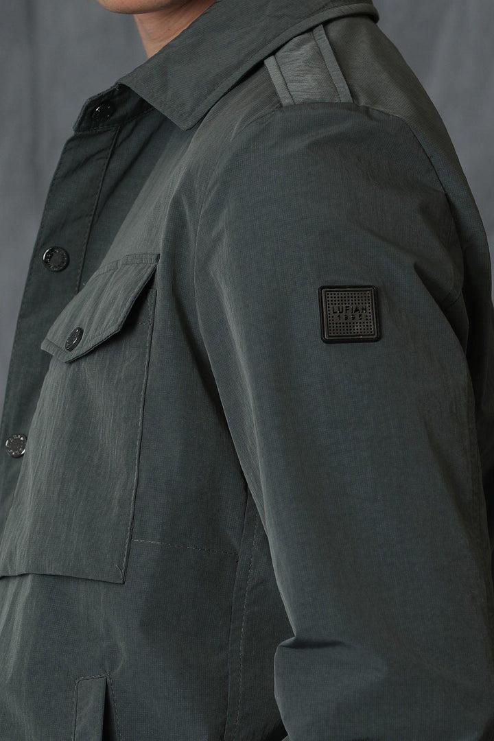Emerald Elegance: The Mario Men's Green Polyamide Coat - A Stylish Essential for Every Occasion - Texmart