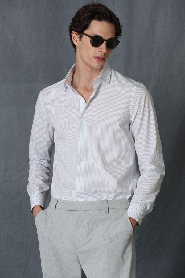 Golden Sunlight Comfort Fit Men's Cotton Shirt - White - Texmart