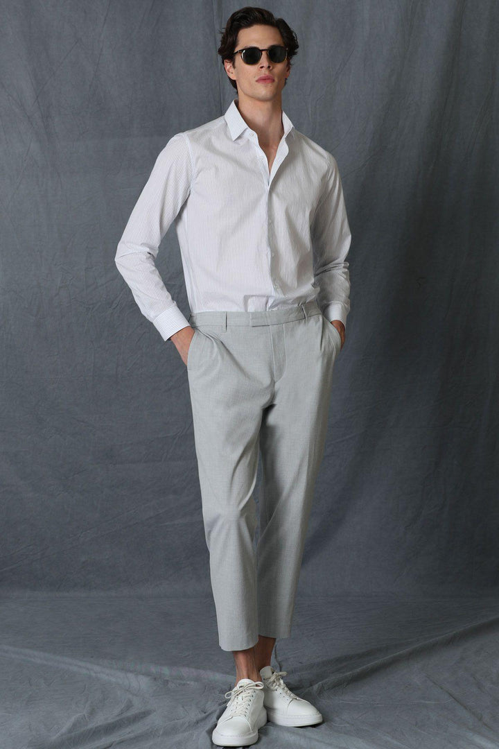 Golden Sunlight Comfort Fit Men's Cotton Shirt - White - Texmart