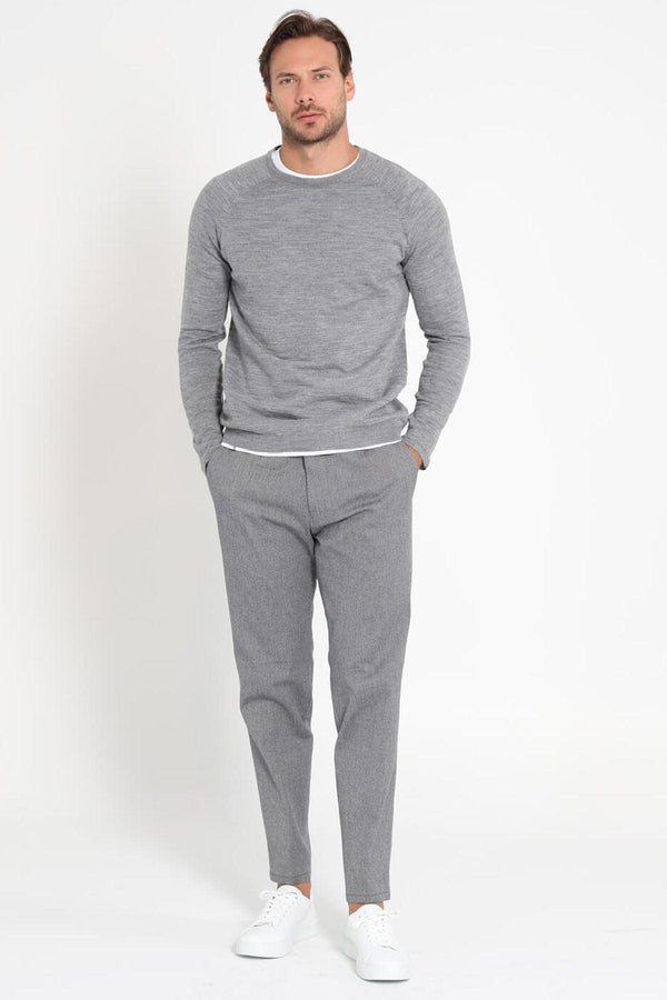 Gray Alpaca Blend Men's Sweater - The Ultimate Wardrobe Essential for Comfort and Style - Texmart
