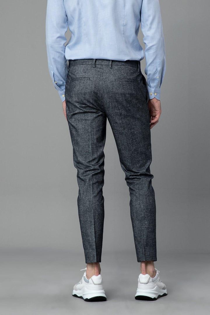 Gray Sophisticated Slim Fit Chino Trousers for Men by William Smart - Texmart
