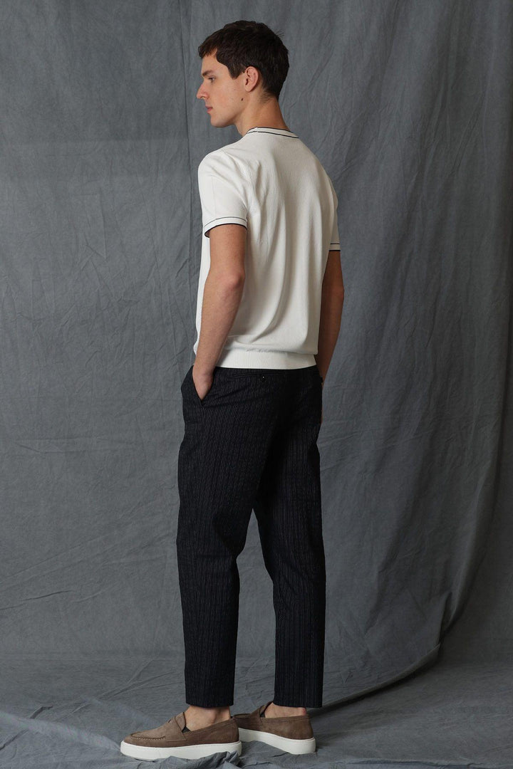Navy Blue Tailored Fit Chino Pants for Men - The Ultimate Blend of Style and Comfort - Texmart