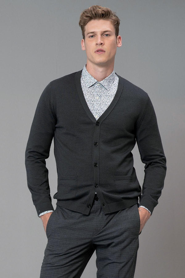 Nefti Green Wool-Blend Men's Cardigan: The Ultimate Cozy and Stylish Layering Essential - Texmart