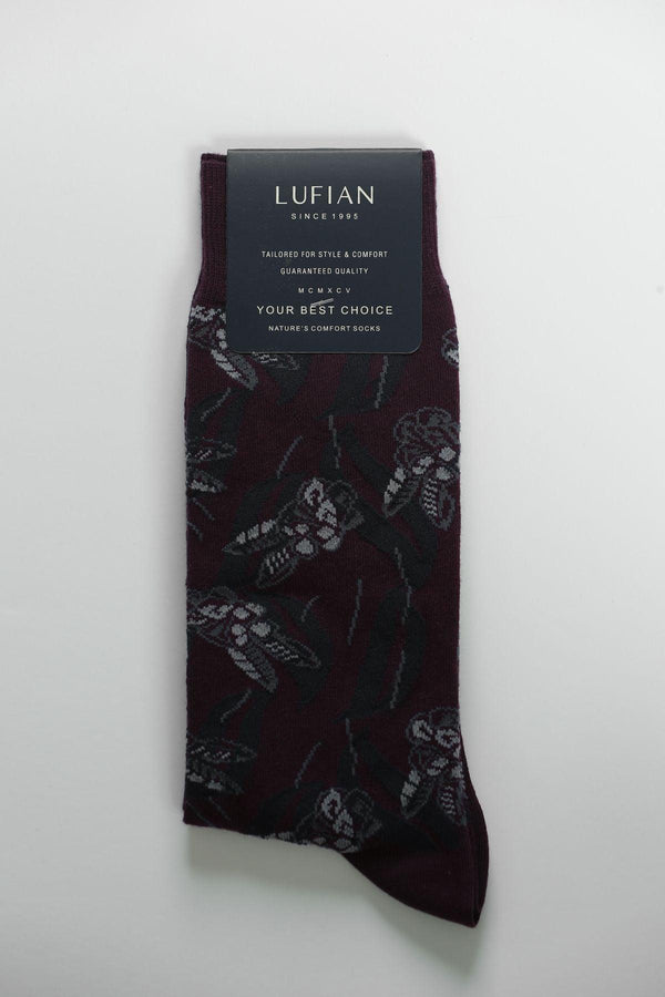 Plum Perfection: Afteli Men's Cotton Blend Socks for Ultimate Style and Comfort - Texmart