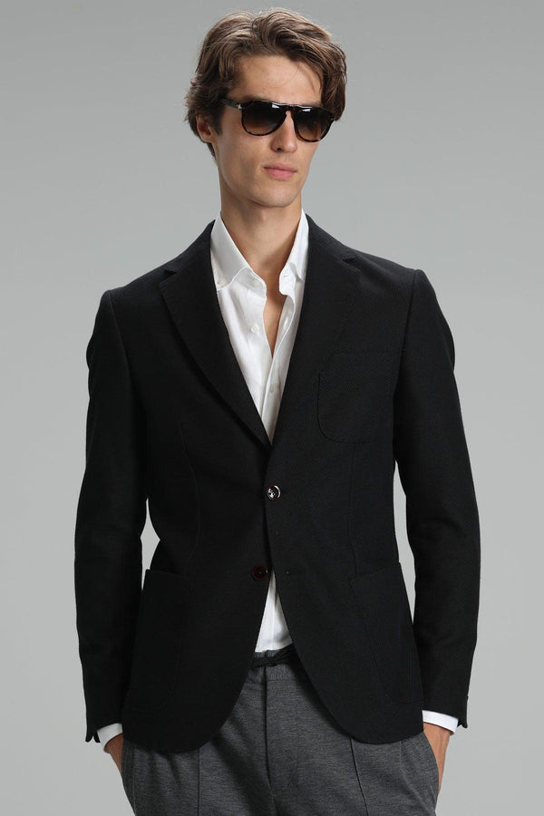 Refined Noir Slim Fit Blazer: Elevate Your Style with Cors Sports - Texmart