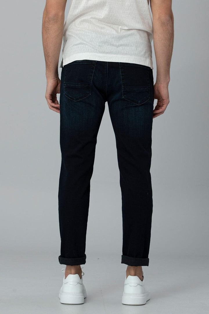 SlimFlex Dark Indigo Men's Denim Trousers: The Ultimate Fusion of Style and Comfort - Texmart