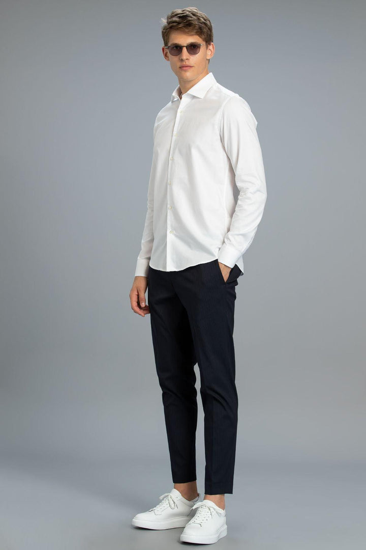 Sophisticated Elegance: Jeremy Men's Smart Shirt in Crisp White - Texmart