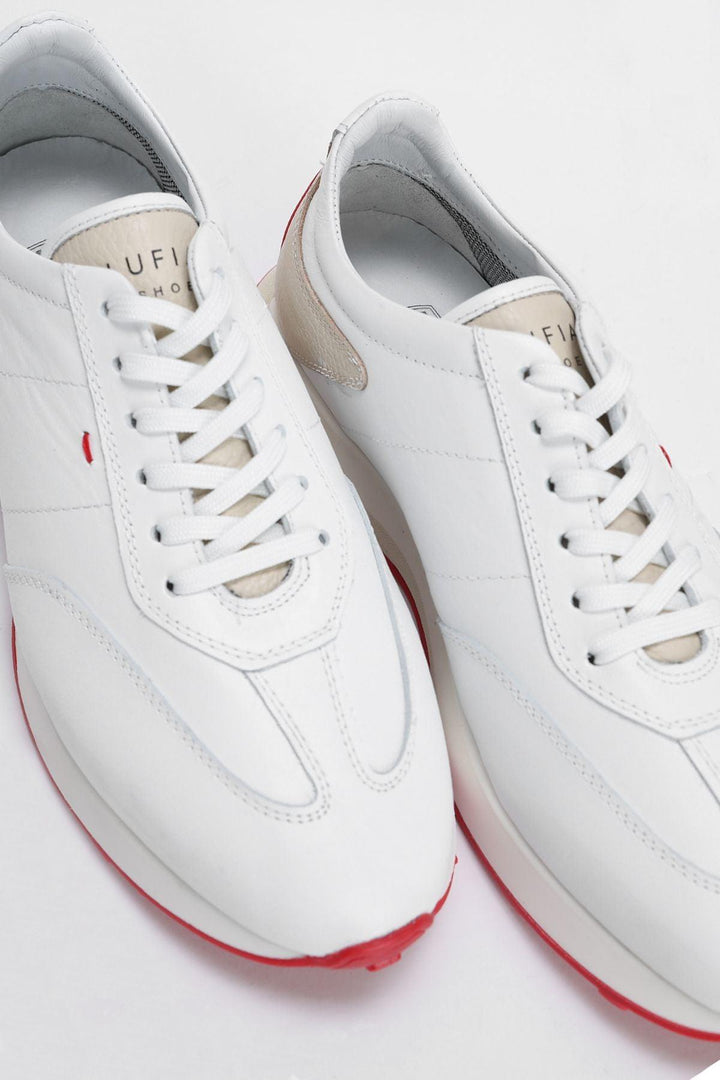 Sophisticated Ivory: Men's Genuine Leather Shoes in White - Texmart