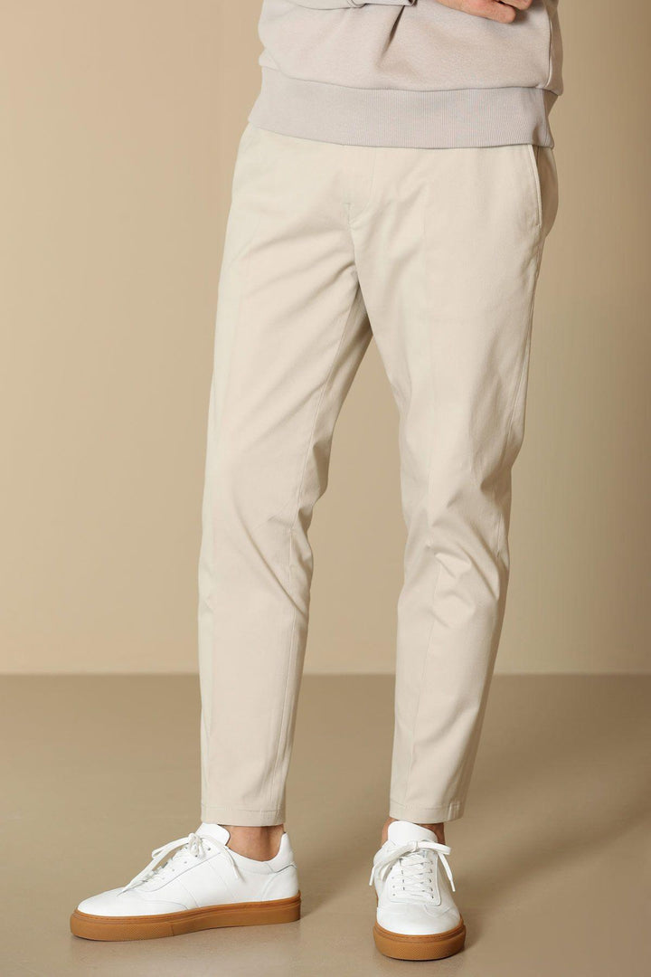 Sophisticated Stone Slim Fit Chino Trousers for Men by Taylor Sports - Texmart
