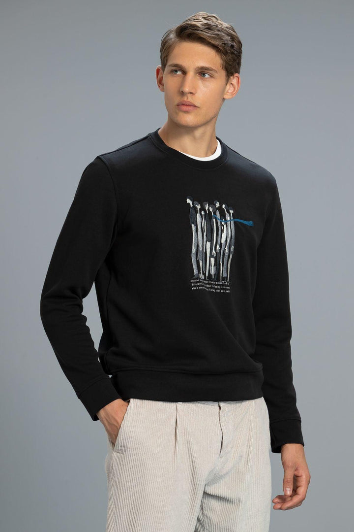 The Black Essential Knit Sweatshirt for Men - Texmart