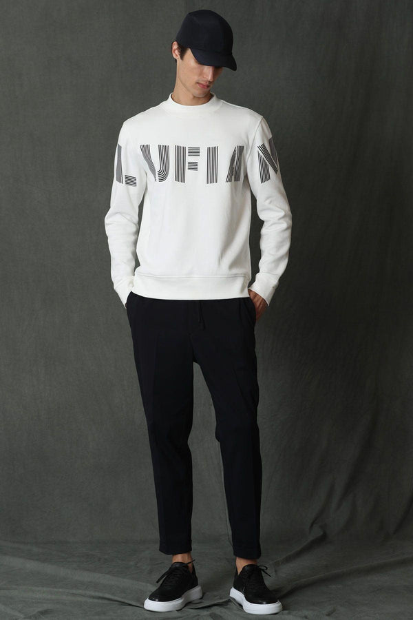 The Classic Comfort Men's Off-White Sweatshirt: A Stylish Essential for Everyday Coziness - Texmart