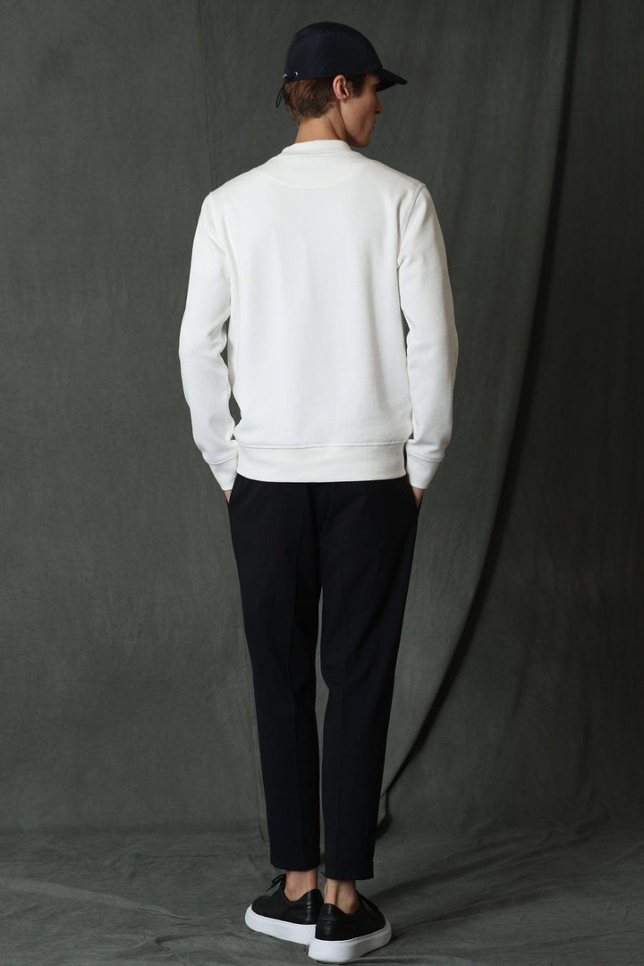 The Classic Comfort Men's Off-White Sweatshirt: A Stylish Essential for Everyday Coziness - Texmart
