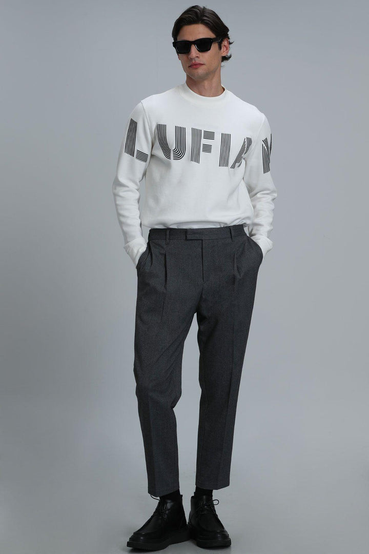 The Classic Comfort Men's Sweatshirt - Off-White: Timeless Style and Unmatched Comfort - Texmart