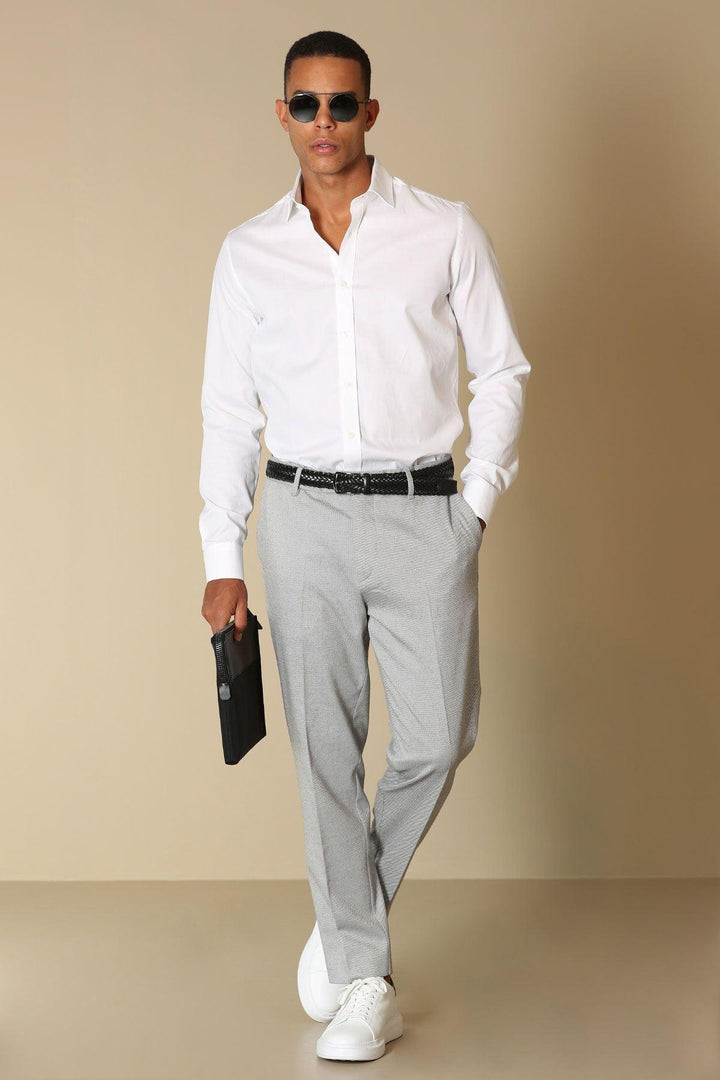 The Crisp White Elegance: Rido Men's Smart Shirt Slim Fit - Texmart
