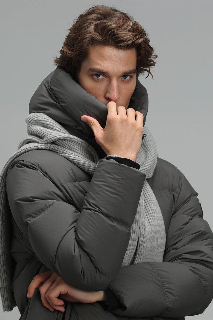 The Dapper Khaki Men's Goose Feather Coat: Elevate Your Style and Warmth - Texmart