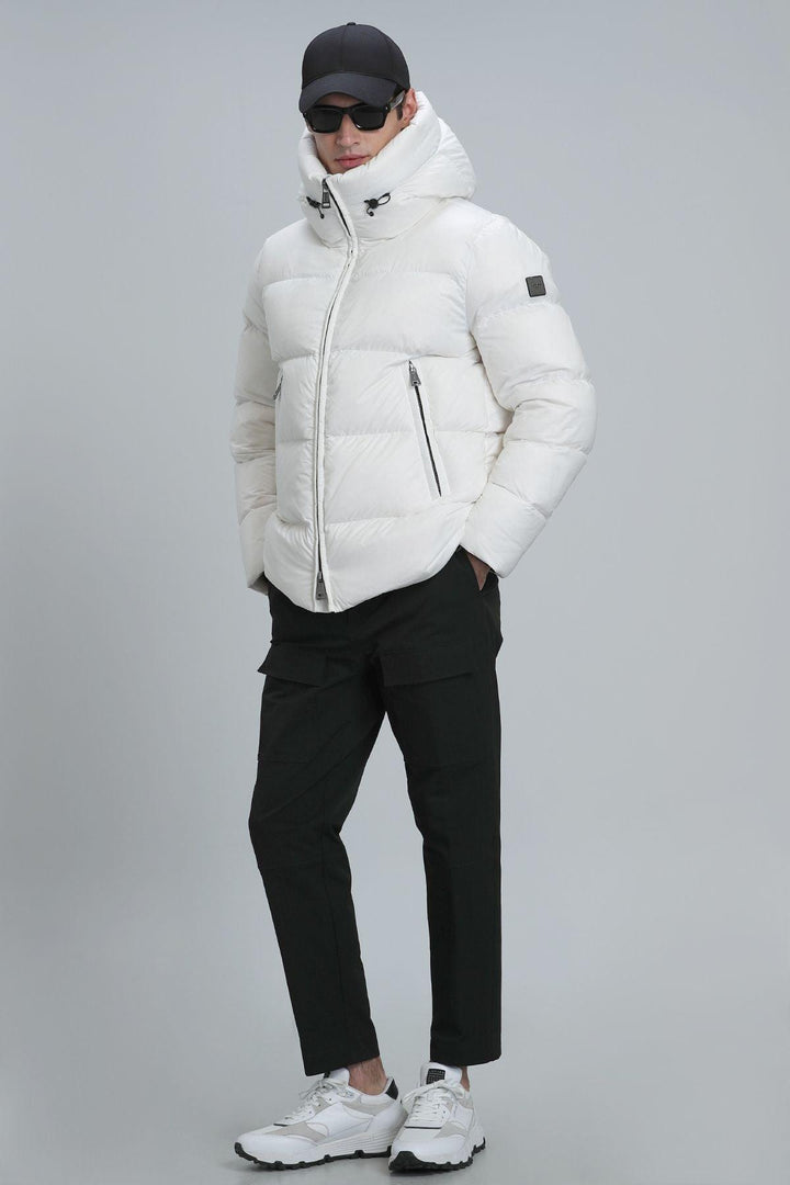 Tommy Goose Feather Men's Coat White - Texmart