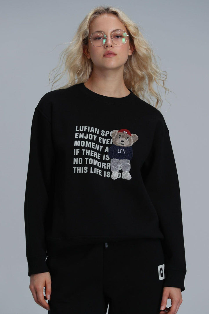 Vera Women's Knitted Sweatshirt Black - Texmart