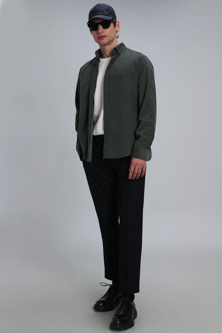 Watt Men's Basic Shirt Comfort Fit Green - Texmart