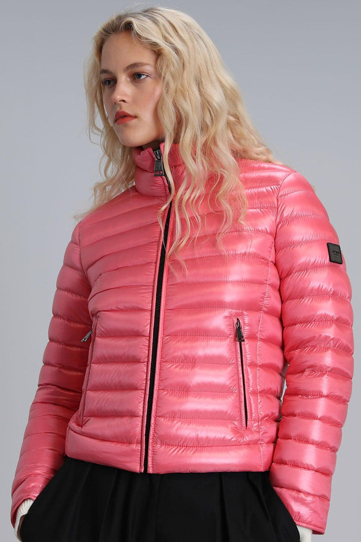 Mary Goose Feather Women's Coat Pink - Texmart