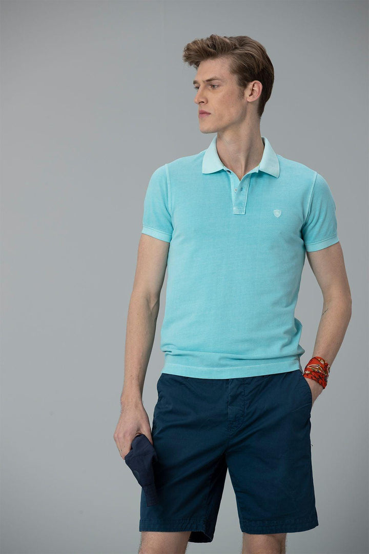 Aqua Oasis Men's Cotton Polo: Elevate your style with this timeless and sporty cotton polo for men. Experience ultimate comfort and a casual yet sophisticated look with the Aqua Oasis Men's Cotton Polo. - Texmart
