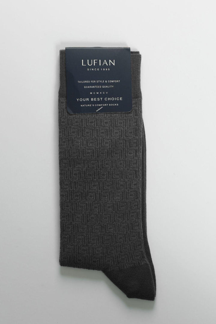 Anthracite Elegance: Lambi Men's Cotton Blend Socks - Texmart