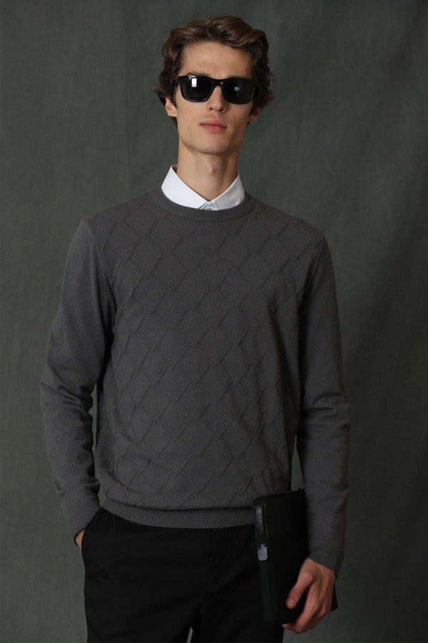 Anthracite Tri-Blend Cozy Men's Sweater - Texmart