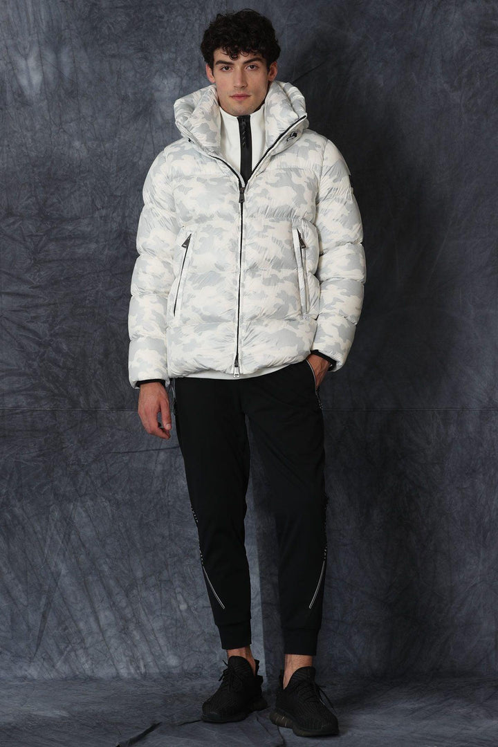Arctic White Feathered Elegance Men's Coat: A Luxurious Blend of Style and Comfort - Texmart