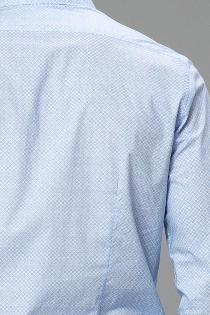 Azure Elegance: Amiens Men's Smart Shirt in Slim Fit Blue - Texmart