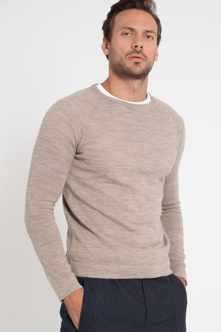 Beige Comfort Blend: Men's Sweater - Texmart