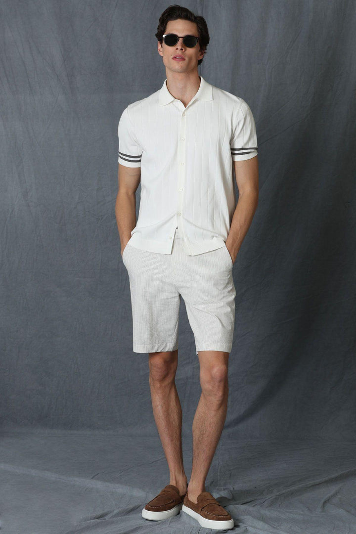 Beige Slim Fit Chino Shorts for Men - Fral Sports Summer Collection - Texmart