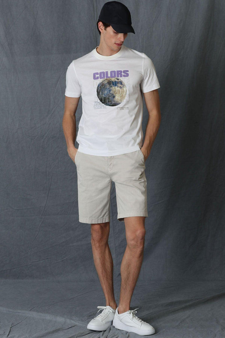 Beige Slim Fit Men's Chino Shorts by Zegler Sports: Elevate Your Summer Style - Texmart