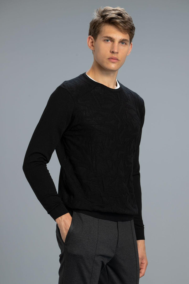 Black Diamond Wool Blend Sweater - Texmart