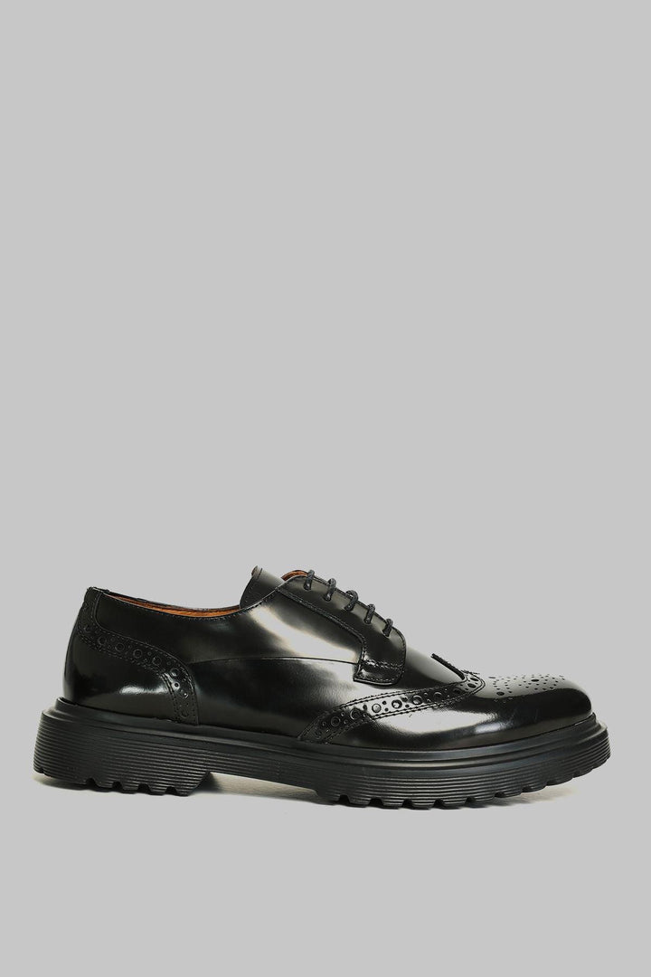Black Elegance: Genuine Leather Men's Shoes for Timeless Style - Texmart