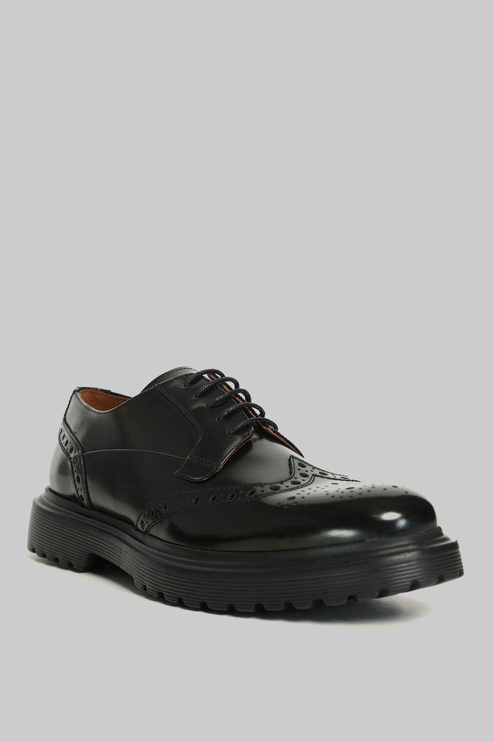 Black Elegance: Genuine Leather Men's Shoes for Timeless Style - Texmart