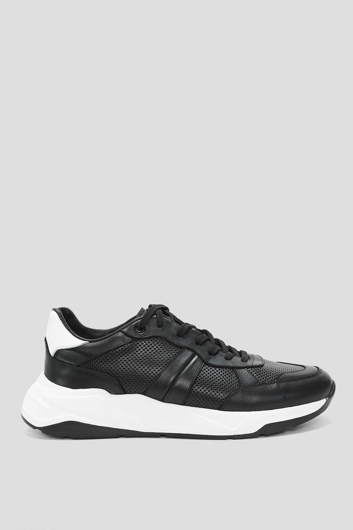 Black Leather Elegance: The Ultimate Men's Sneaker Shoes - Texmart