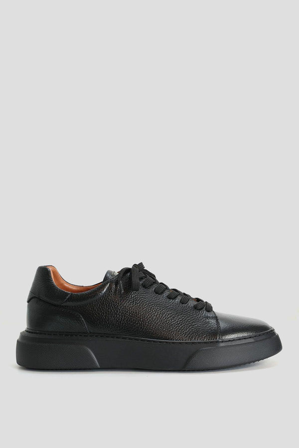 Black Leather Men's Sneakers: Elevate Your Style with Timeless Sophistication - Texmart