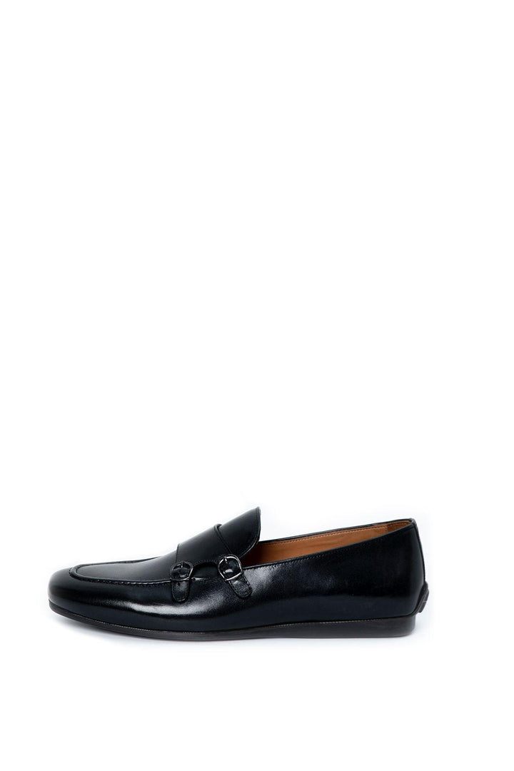 Black Leather Monk Strap Loafers: Timeless Elegance and Versatile Style - Texmart