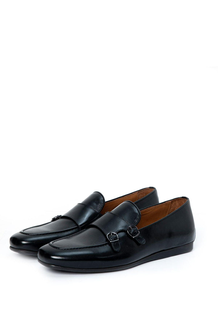 Black Leather Monk Strap Loafers: Timeless Elegance and Versatile Style - Texmart